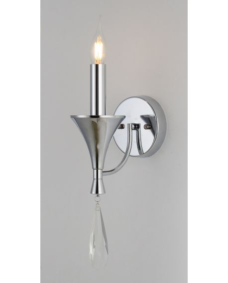 LAMPA ŚCIENNA KINKIET KLASYCZNY CHROMOWANY LIBERO W1