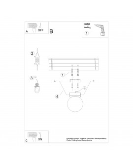 Plafon YOLI 1 biały Sollux SL.1146