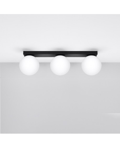 Plafon YOLI 3 czarny Sollux SL.1153