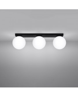 Plafon YOLI 3 czarny Sollux SL.1153