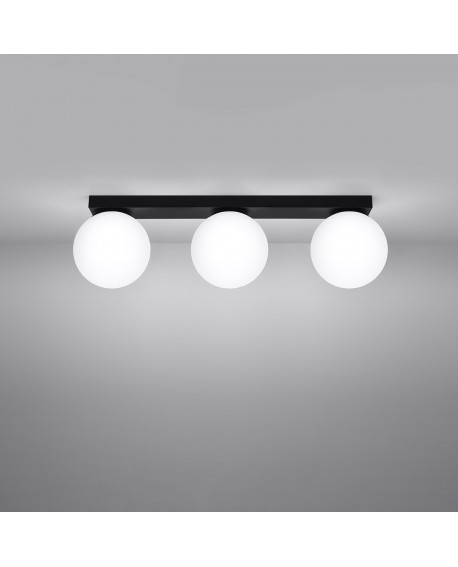 Plafon YOLI 3 czarny Sollux SL.1153