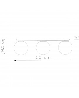 Plafon YOLI 3 czarny Sollux SL.1153