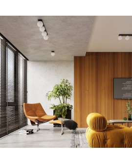 Plafon YOLI 4 czarny Sollux SL.1154