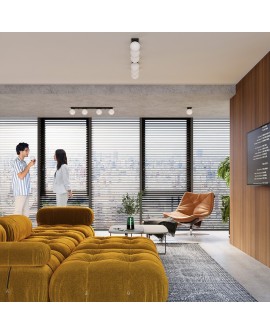 Plafon YOLI 4 czarny Sollux SL.1154