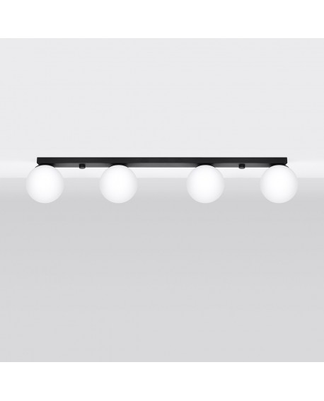 Plafon YOLI 4 czarny Sollux SL.1154