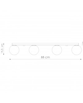Plafon YOLI 4 czarny Sollux SL.1154