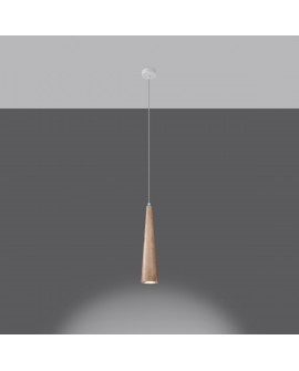Lampa wisząca SULA 1 naturalne drewno Sollux SL.1100