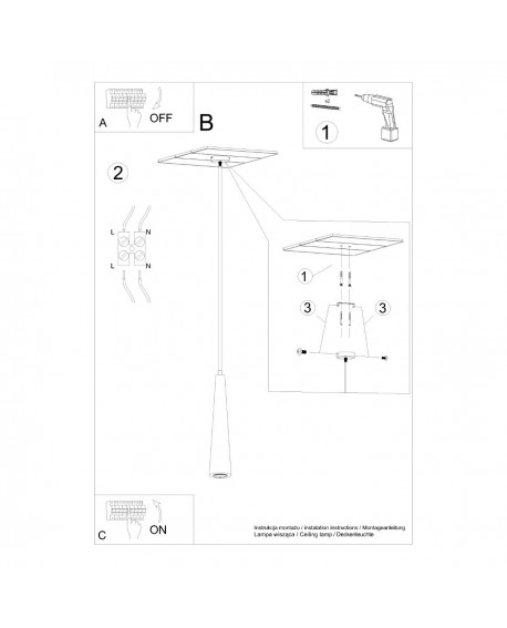 Lampa wisząca SULA 1 naturalne drewno Sollux SL.1100
