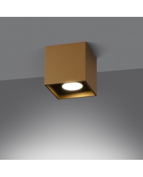 Plafon QUAD 1 złoty Sollux SL.1182