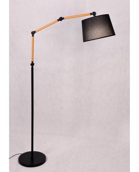 LAMPA STOJĄCA PODŁOGOWA CZARNA CORSUS