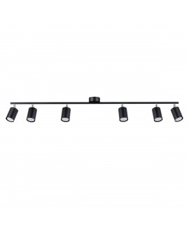 Plafon LEMMI 6L czarny Sollux SL.1169