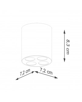 Plafon ZOE czarny LED Sollux SL.1210