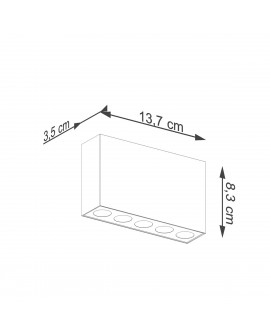 Plafon SOLE czarny LED Sollux SL.1212