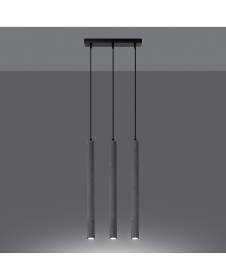 Lampa wisząca PASTELO 3L beton Sollux SL.1272