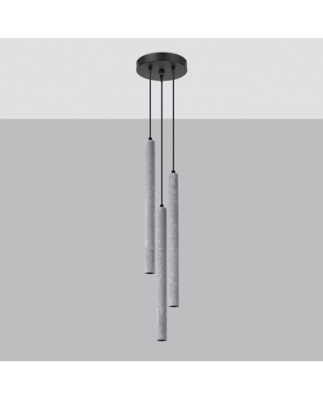 Lampa wisząca PASTELO 3P beton Sollux SL.1273