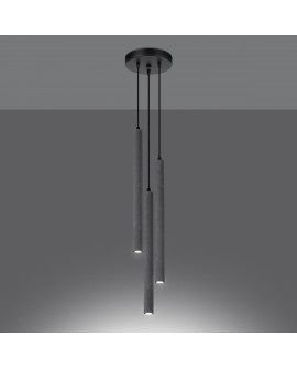 Lampa wisząca PASTELO 3P beton Sollux SL.1273