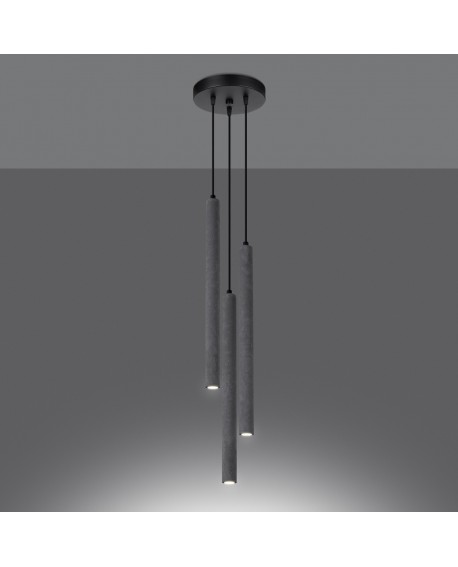 Lampa wisząca PASTELO 3P beton Sollux SL.1273