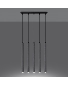 Lampa wisząca PASTELO 5L beton Sollux SL.1274