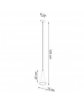 Lampa wisząca REA 1 beton Sollux SL.1223