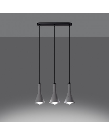 Lampa wisząca REA 3L beton Sollux SL.1225