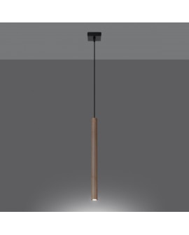 Lampa wisząca PASTELO 1 drewno Sollux SL.1266