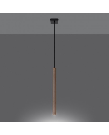 Lampa wisząca PASTELO 1 drewno Sollux SL.1266