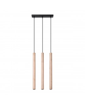 Lampa wisząca PASTELO 3L drewno Sollux SL.1267