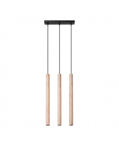 Lampa wisząca PASTELO 3L drewno Sollux SL.1267