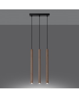 Lampa wisząca PASTELO 3L drewno Sollux SL.1267