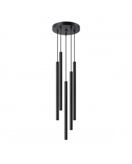 Lampa wisząca PASTELO 5P czarna Sollux SL.1176