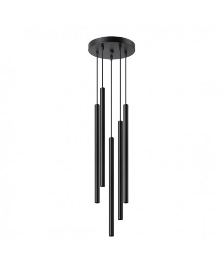 Lampa wisząca PASTELO 5P czarna Sollux SL.1176