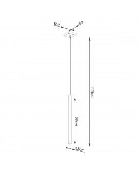 Lampa wisząca PASTELO 1 złota Sollux SL.1170