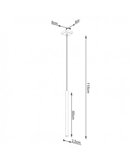 Lampa wisząca PASTELO 1 złota Sollux SL.1170