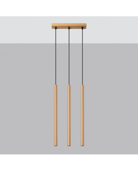 Lampa wisząca PASTELO 3L złota Sollux SL.1171