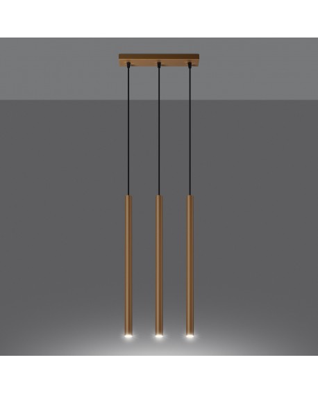 Lampa wisząca PASTELO 3L złota Sollux SL.1171