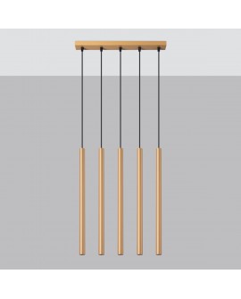 Lampa wisząca PASTELO 5L złota Sollux SL.1173