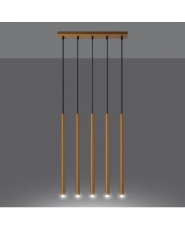 Lampa wisząca PASTELO 5L złota Sollux SL.1173