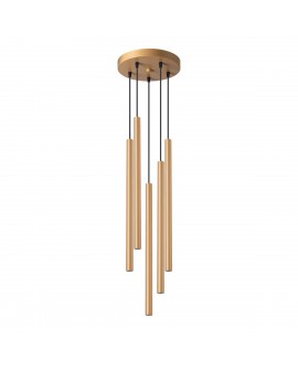 Lampa wisząca PASTELO 5P złota Sollux SL.1174