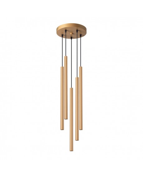 Lampa wisząca PASTELO 5P złota Sollux SL.1174