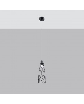 Lampa wisząca SUBA 1 czarna Sollux SL.1165