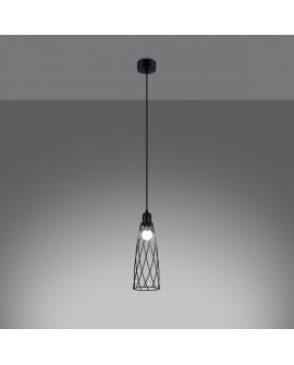 Lampa wisząca SUBA 1 czarna Sollux SL.1165