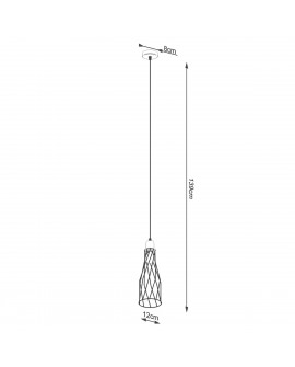 Lampa wisząca SUBA 1 czarna Sollux SL.1165