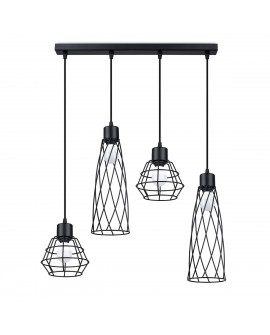 Lampa wisząca SUBA 4L czarna Sollux SL.1167