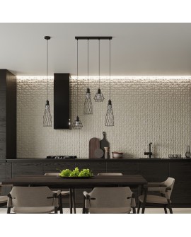 Lampa wisząca SUBA 4L czarna Sollux SL.1167