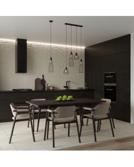 Lampa wisząca SUBA 4L czarna Sollux SL.1167