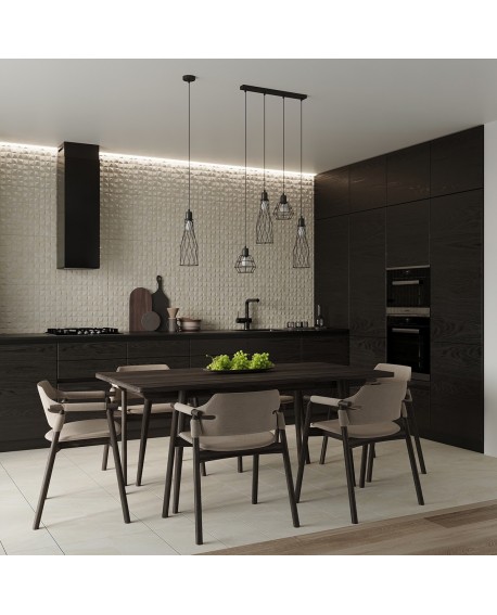 Lampa wisząca SUBA 4L czarna Sollux SL.1167