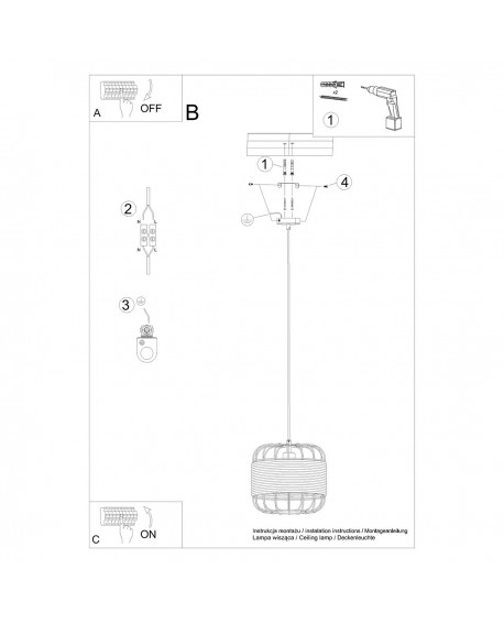 Lampa wisząca FOST Sollux SL.1252