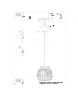 Lampa wisząca BRILO Sollux SL.1253