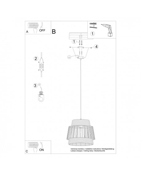 Lampa wisząca BRILO Sollux SL.1253