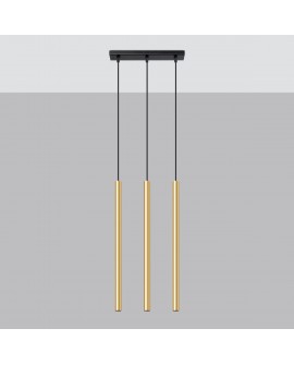 Lampa Wisząca PASTELO 3L złoty połysk Sollux SL.1196